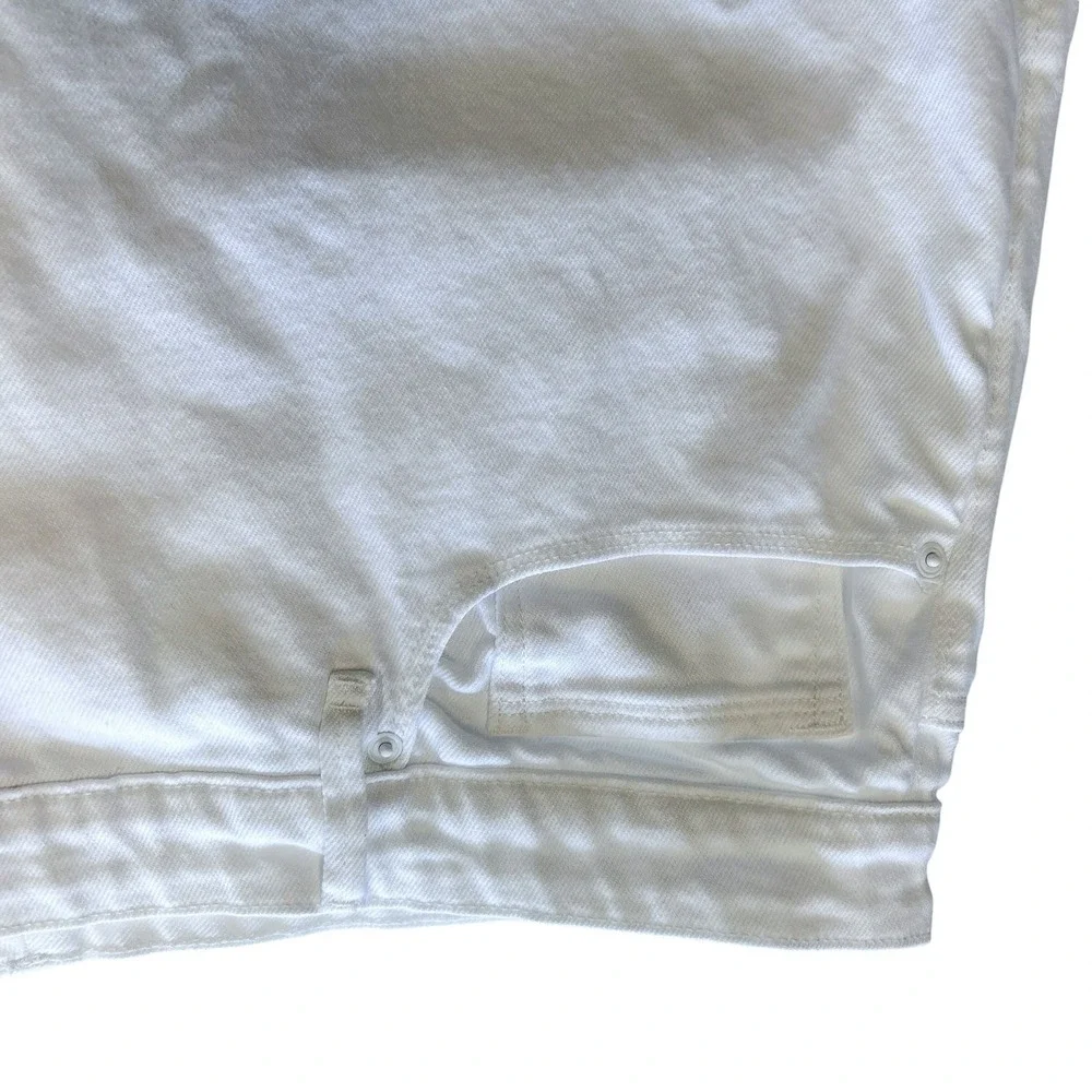 Good American Shorts Size 18 White‎ Cut Off Denim 
